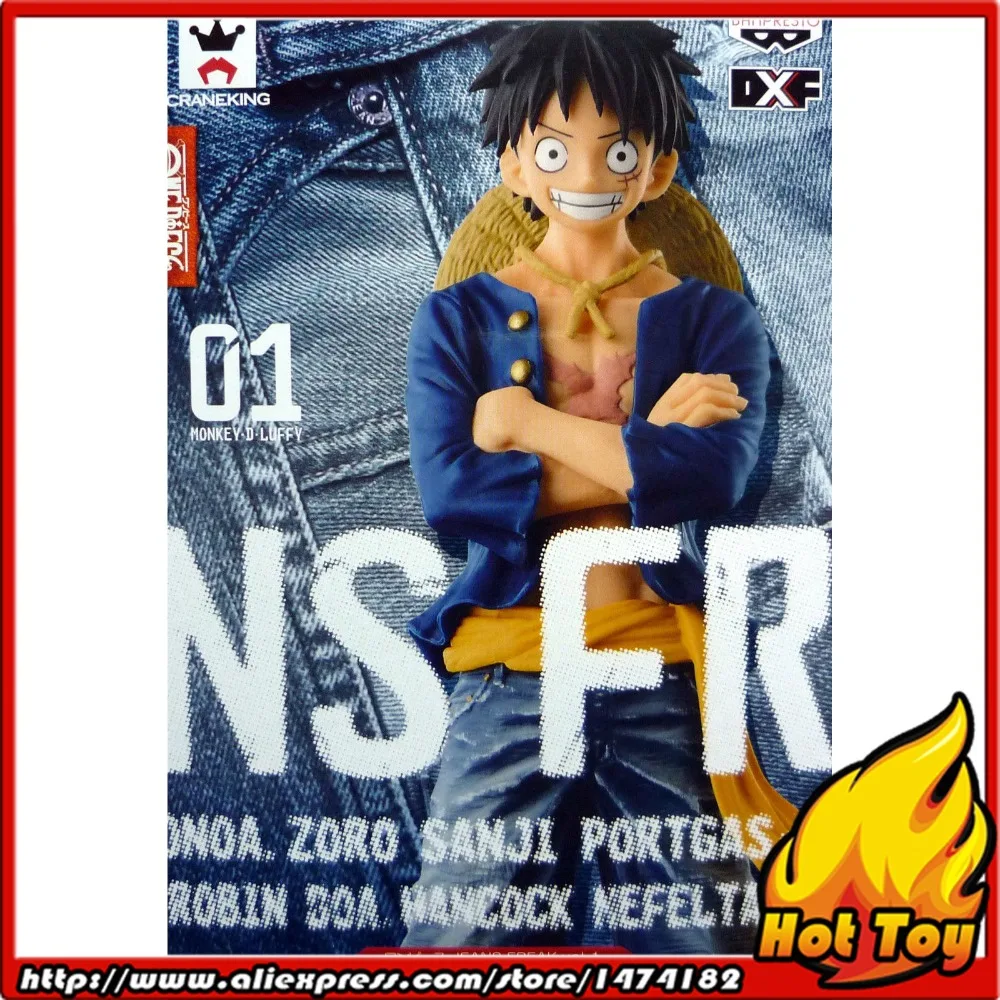 100% оригинальная Коллекционная Фигурка Banpresto JEANS FREAK Vol.1-Monkey D. Луффи (синяя версия)