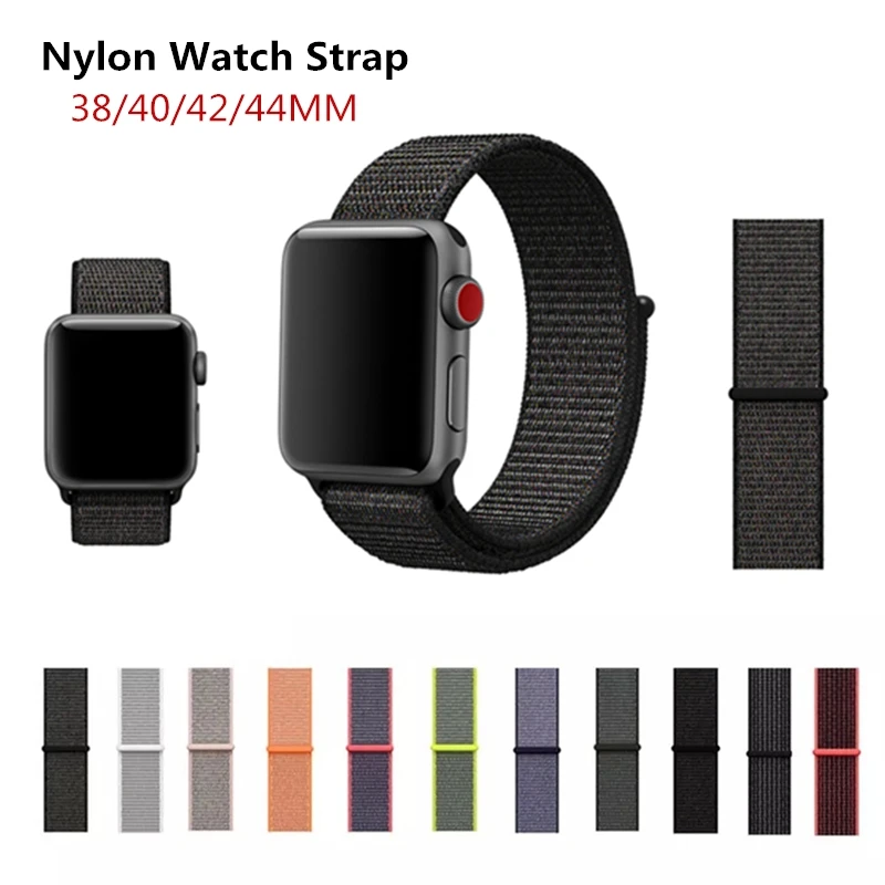 Ремешок для часов Apple Watch 1/2/3 42 мм 38 нейлоновый мягкий дышащий сменный ремешок