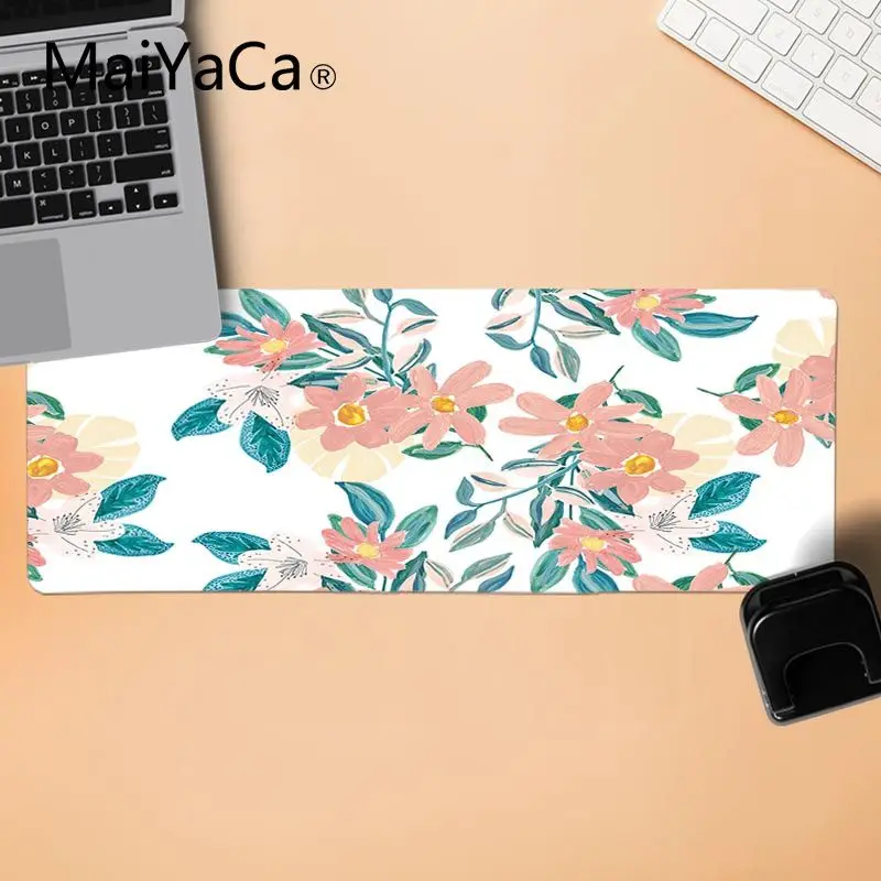 MaiYaCa ваши собственные коврики банановый лист цветок геймерская игра коврики износостойкий коврик для мыши резиновый коврик для мыши коврик - Цвет: LockEdge 30X90cm