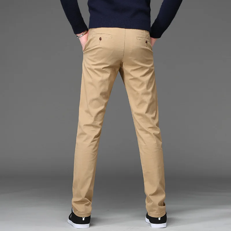 Pants Men Business Straight Cotton 