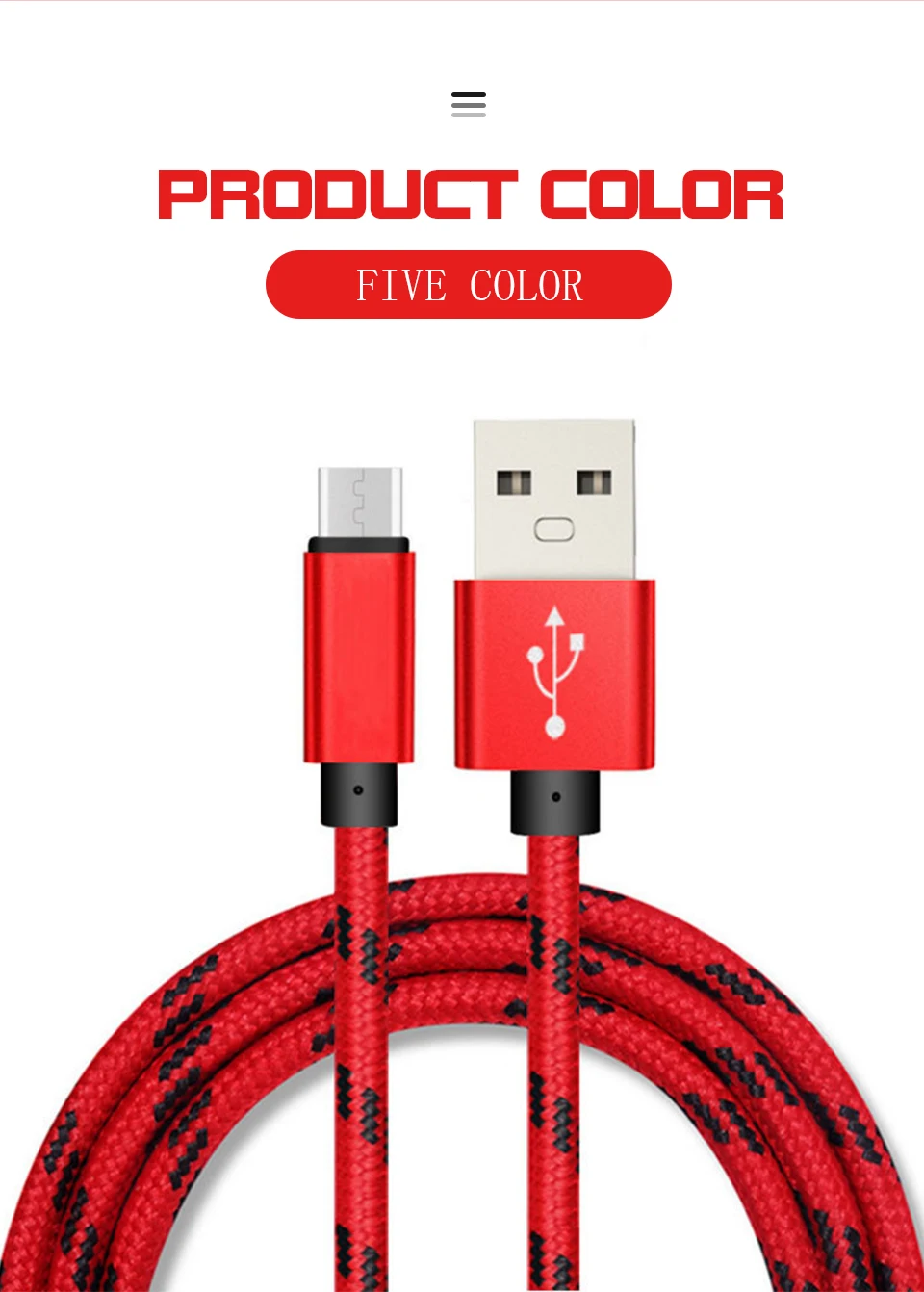 5V2A Mobile Phone Cable Fast Charging Micro USB Cable Lattice Nylon USB Sync Data For Tablet Android Phone Micro Wire 1m  (8)