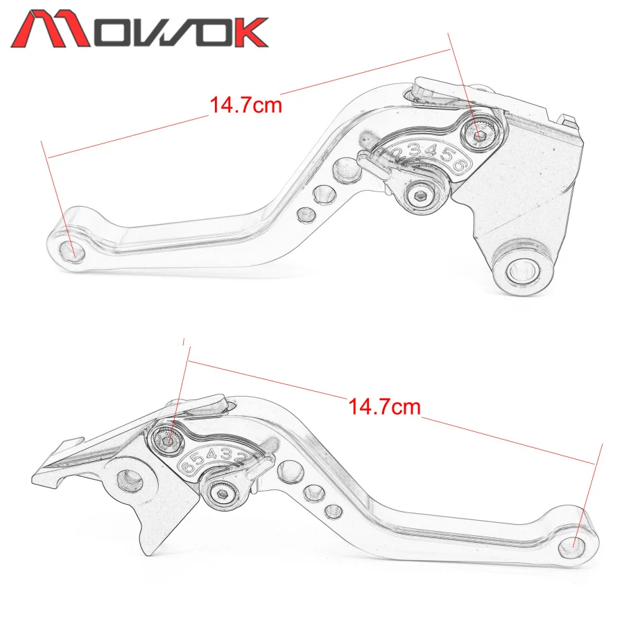 Мотоциклы короткие тормозной рычаг сцепления Алюминий Регулируемый для suzuki burgman 650 2013