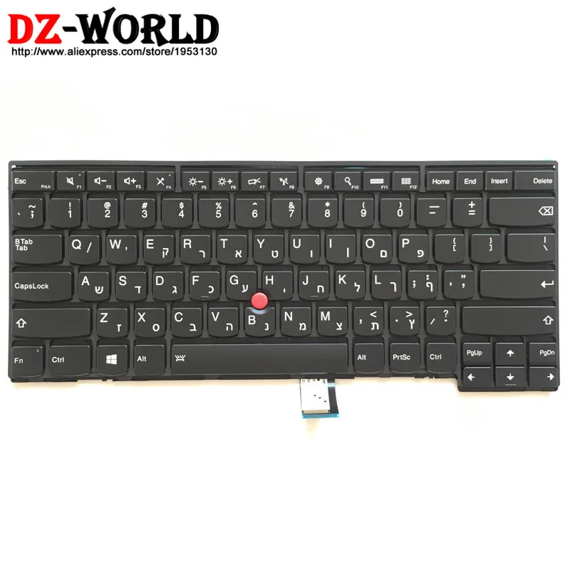 Новый/оригинальная иврит Израиль клавиатура с подсветкой для Thinkpad T440 T440S T431S T440P