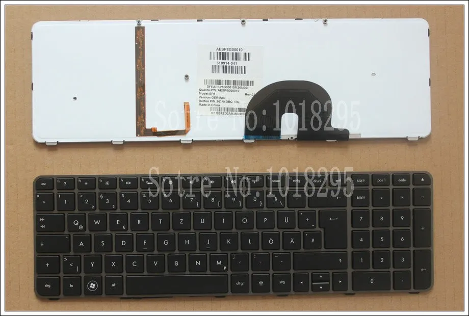 Новинка для hp Envy 17,17-2199EL, 17-2199EZ 17-1189EL, 17-1190CA немецкая GR Клавиатура для ноутбука с подсветкой 610914-041