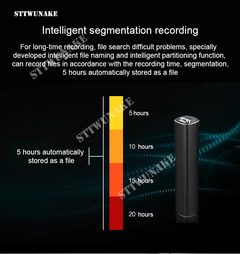 STTWUNAKE мини Аудио Диктофон 600 часов записи Магнитный Профессиональный цифровой HD диктофон denoise скрытая