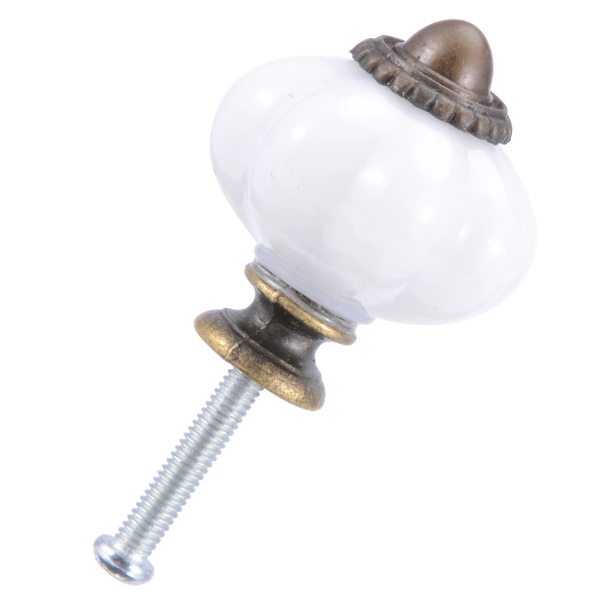 10pcs Cabinet Drawer Pumpkin Knobs Set Cupboard Furniture Kitchen Door Pull Handle White Knobs
