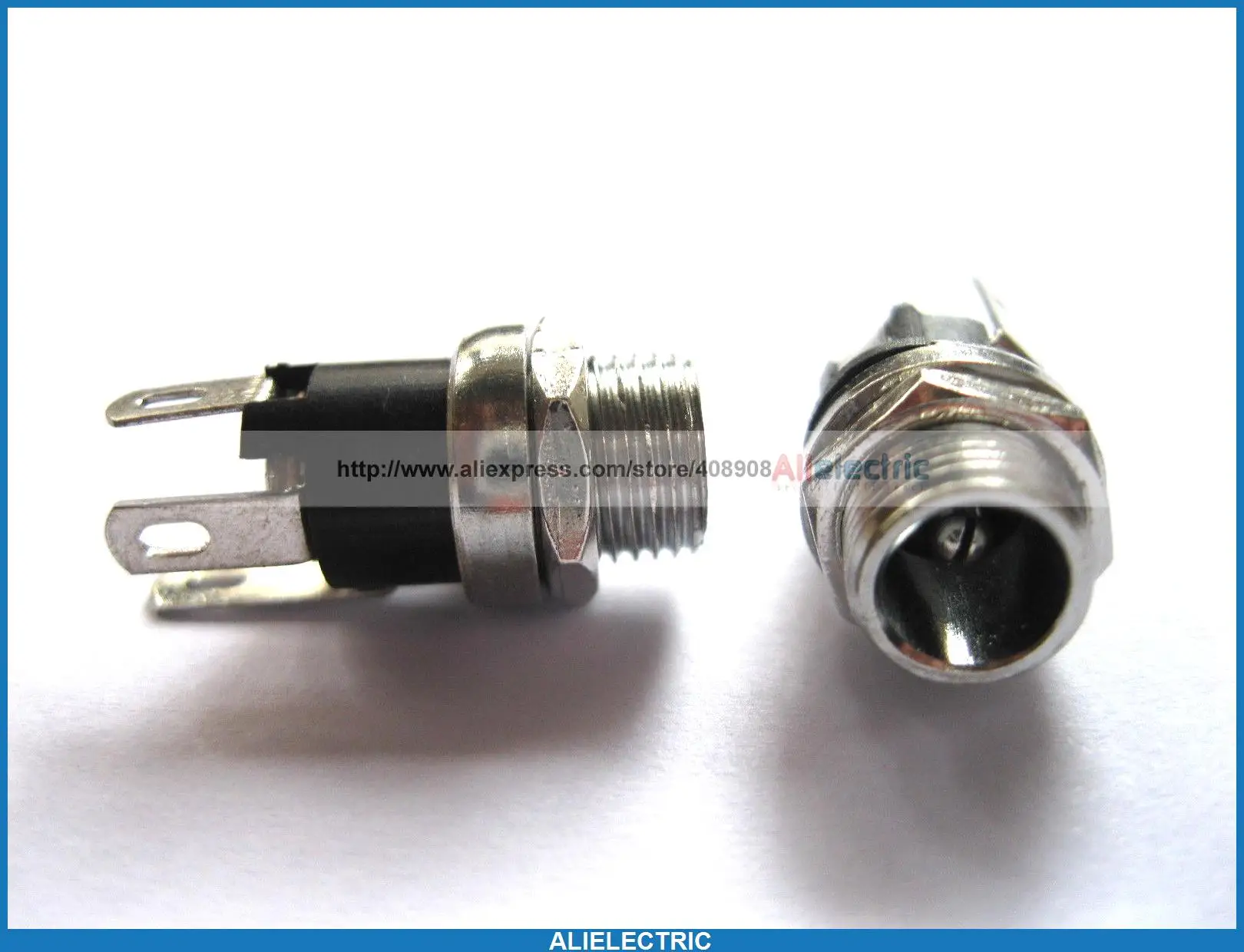 

100 Pcs DC Power Jack Screw Type Pin 2 0mm DC025 L 21mm