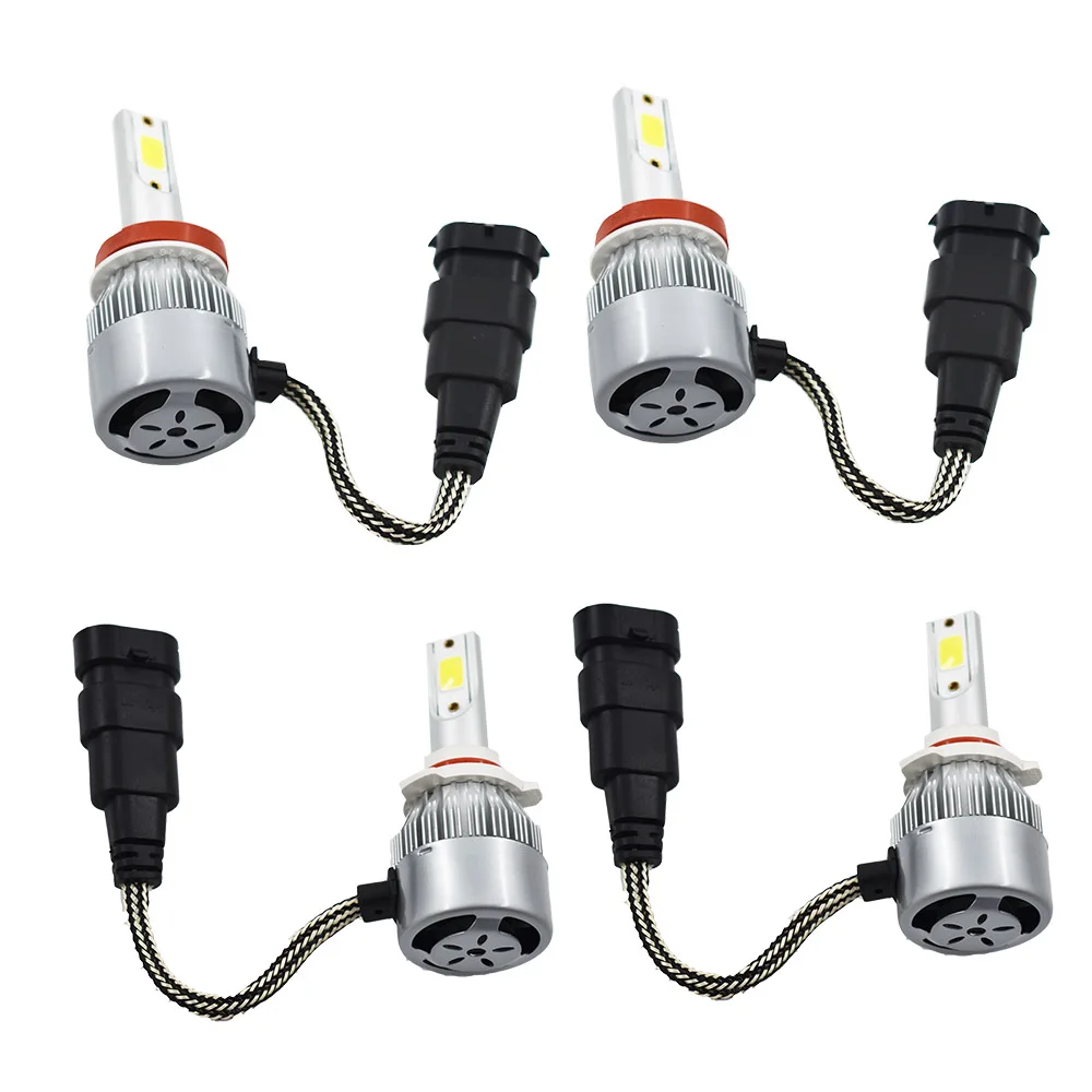 

H11 9005 Total 2120W 318000LM LED Headlight High Low Beam Combo Kit 6000K White
