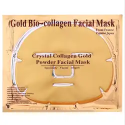 Высокое качество 5 шт Красота уход за кожей Тканевая маска Золото коллаген лица отбеливающая маска Увлажняющий, Антивозрастной Маска для