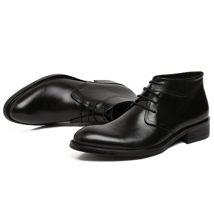 Мужские Ботильоны из натуральной кожи с круглым носком на шнуровке|shoes designer|shoes
