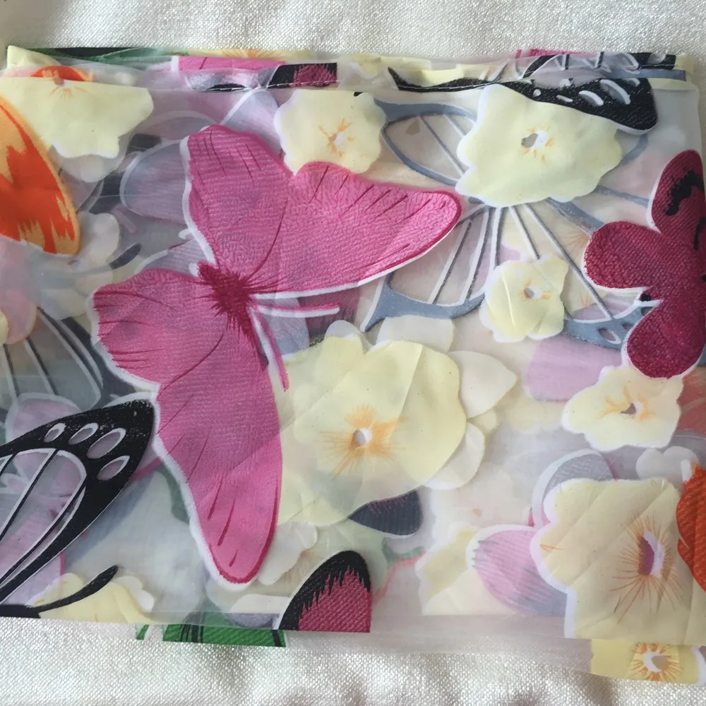 

Hot selling 200cm x 100 cm Butterfly Print Sheer Window Panel Curtains Room Divider New for living room bedroom cortinas dormit