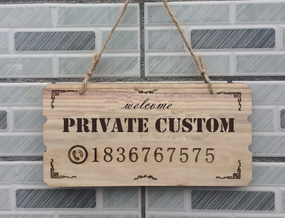 

Private Custom Welcome Open QR Code WIFI Password Sign, Wood Hanging Board Signs for Home Coffee Shop Boutique Decoration