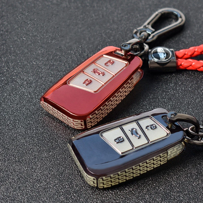 

TPU Rubber Car Remote Key Case Chain Fob Cover For Volkswagen VW Tiguan 2017 2018 Magotan Passat B8 CC Touran Jetta Bora Touareg