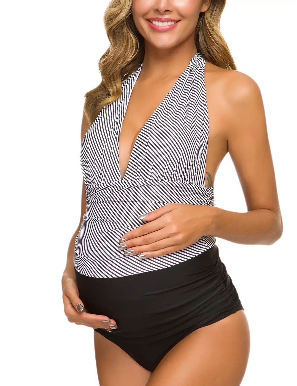 pregnant high waisted bikini