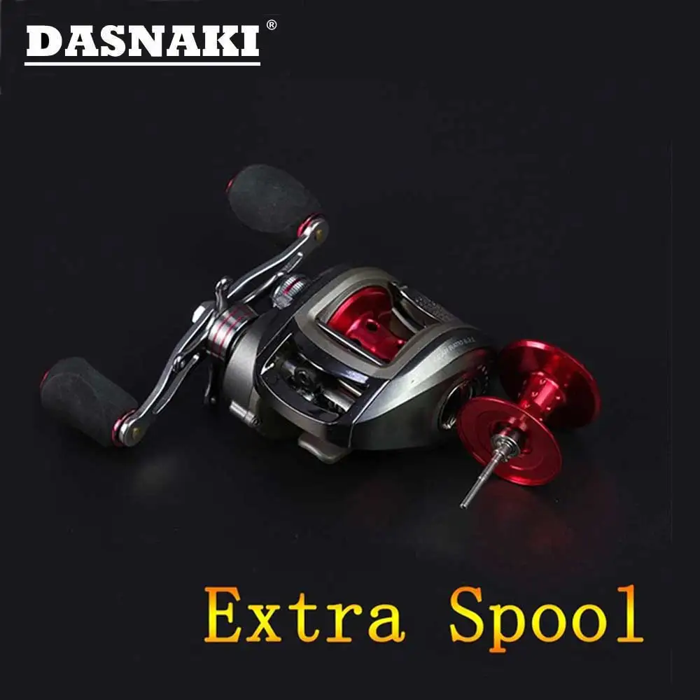 

DASNAKI Extra spool Bait casting fishing reel Centrifugal & Magnetic brake Systems carretilha de pesca molinete casting para