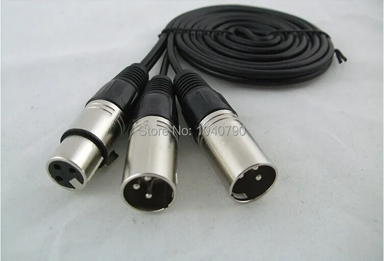 

Free Shipping Female card nong to dual card nong audio line/tuning decca dragon line power amplifier the one to two 1M