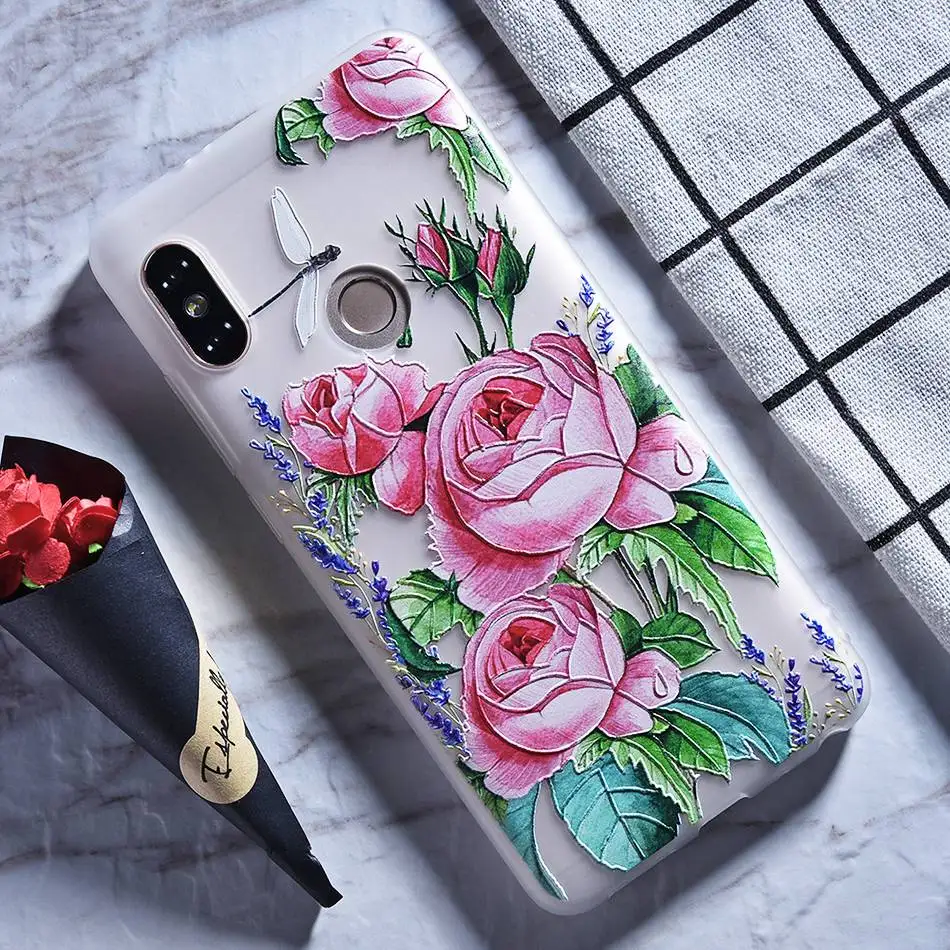 3D Relief Flower Case For Xiaomi Pocophone F1 Case For Xiaomi Redmi Note 5 5 Pro 5 Plus 5A 4A 5 4X Note 4 4X Silicone Case Coque (16)