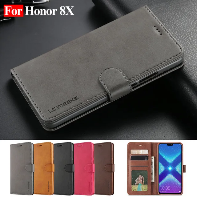 Best Price Honor 8X Case Leather Vintage Wallet Cases For Huawei Honor 8X Case Flip Magnetic Phone Case For Coque Honor 8X Cover Card Slot