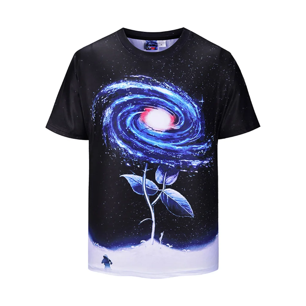 

Brand Men's Running T-Shirt Star Sky Pattern Sportswear Compression Rashgard Men's Short Sleeve Tights Sports T-Shirt