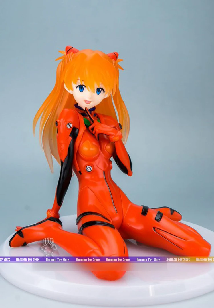 16 см. Фигурка японского аниме Evangelion Shin Gekijouban Souryuu Asuka Langley, фигурка сидя Ver, фигурка коллекционная