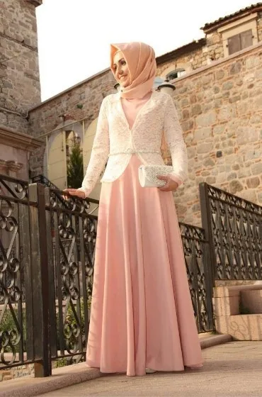 Dubai Kaftan 2017 Bead Belt Prom Gown With Long Sleeves Jacket Coat Pink Pleats Chiffon Skirt Islamic Muslim Hijab Evening Dress Dubai Kaftan Muslim Hijab Evening Dresseshijab Evening Dresses Aliexpress