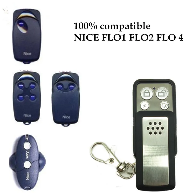 

Copy NICE FLO1 FLO2 FLO4 VERY VE garage door remote control duplicator fixed code 433.92mhz