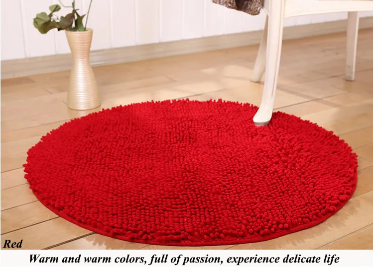 Big Round Chenille Anti Fatigue Mat Comfort Floor Mats Perfect For