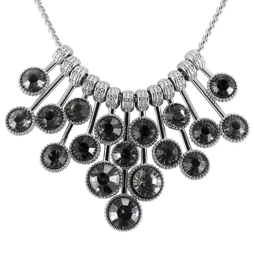 ZOSHI, Брендовое модное женское ожерелье-чокер, Посеребренная цепочка, женские подвески, ожерелья, ювелирные изделия с кристаллами, колье для женщин - Окраска металла: xl1201