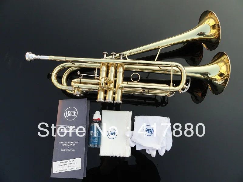 

Wholesale - small Bb trumpet adjustable double Horn on the surface of gold
