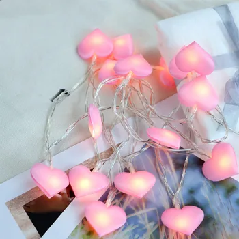 

1 Pcs LED String Lights Heart Shape Hanging Wedding Party Bedroom Festivals Decoration --M25