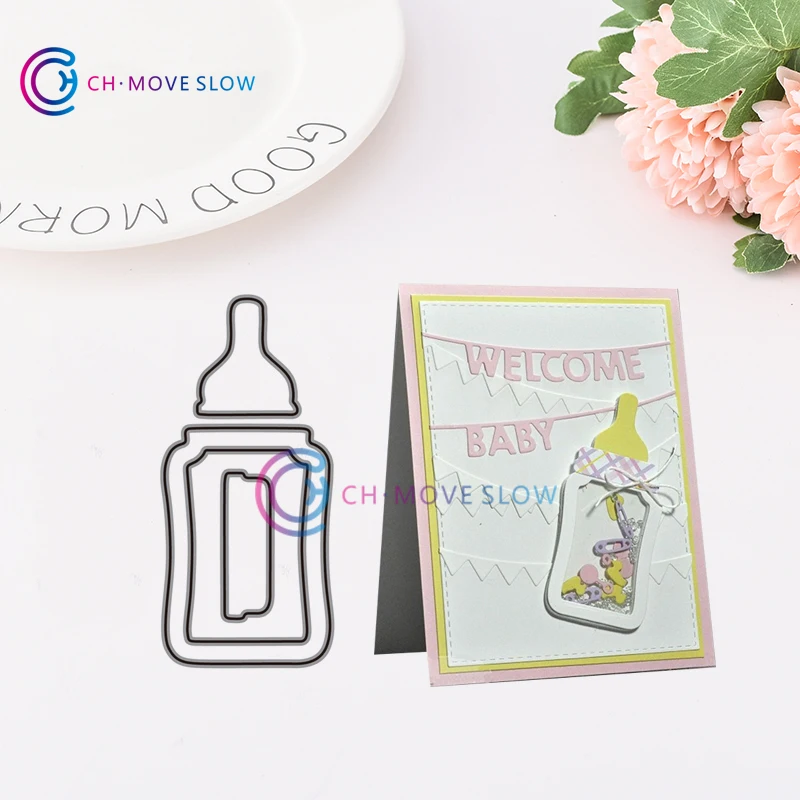 

CH baby bottle shaker Stencil Metal Cutting Dies For Scrapbooking Practice Hands-on DIY Album Card Craft Decorative Dies