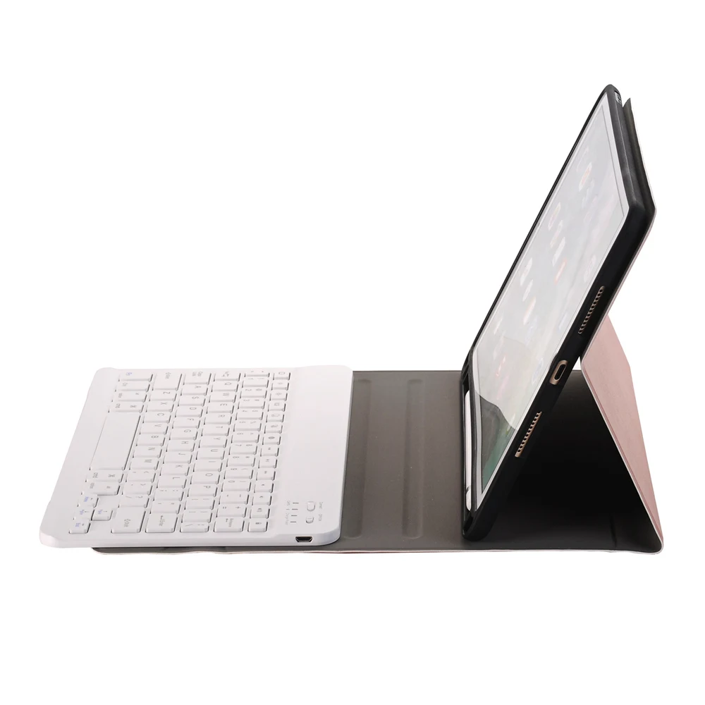 Для iPad Air 3 10 5 Съемный Bluetooth Русская/испанская/Иврит Клавиатура + Тонкий Стенд PU
