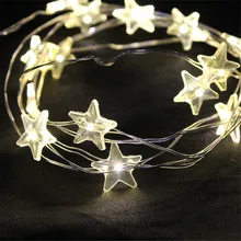 Рождественский светодиодный гирлянда 2/4 м, Звёздные серебряные провода Волшебные лампочки на батарейках для домашнего праздника Новое поступление на Год Вечерние Декор DIY Звездное строки света