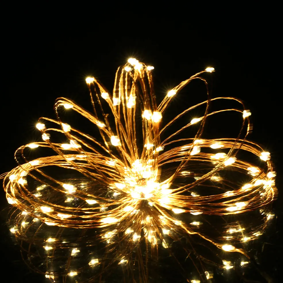 

2pcs Multi-color 20M 200LED Copper Wire String Fairy Light LED Lights DC12V