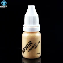 OPHIR Золотой Аэрограф ногтей Чернила для ногтей трафарет Книги по искусству полировка 10 мл/бутылка Временные татуировки пигмента_ ta098-10