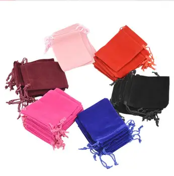 

10x20 10x25cm Colorful Jewelry Packing Velvet Bag High Grade Drawstring Jewelry Bag Pouches Bead Storage Bag 50pcs