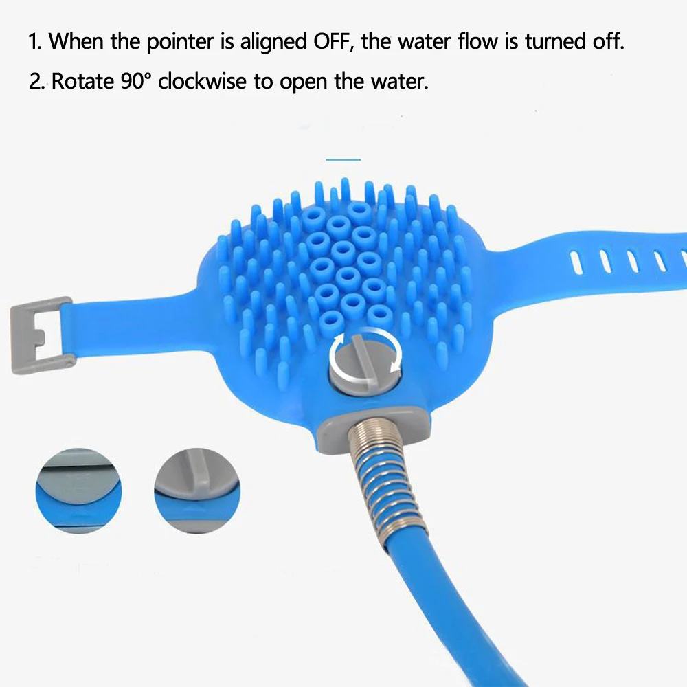 Силиконовый инструмент для купания питомцев, удобный массажер, инструмент для душа, чистящие моющие опрыскиватели для ванны, щетка для собак, для домашних животных, скруббер, шланг, адаптеры