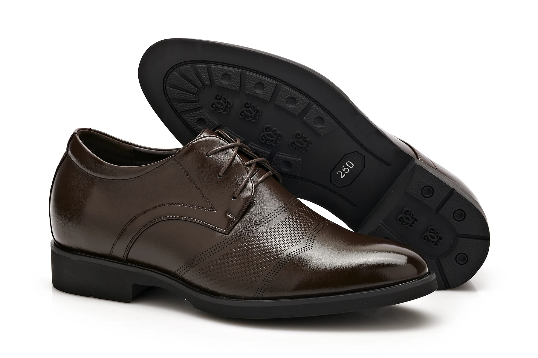 DADIJIER/Мужские модельные туфли, визуально увеличивающие рост на 6 см; Туфли-оксфорды из спилка; цвет коричневый, черный; Мужская Свадебная обувь в деловом стиле; ST74
