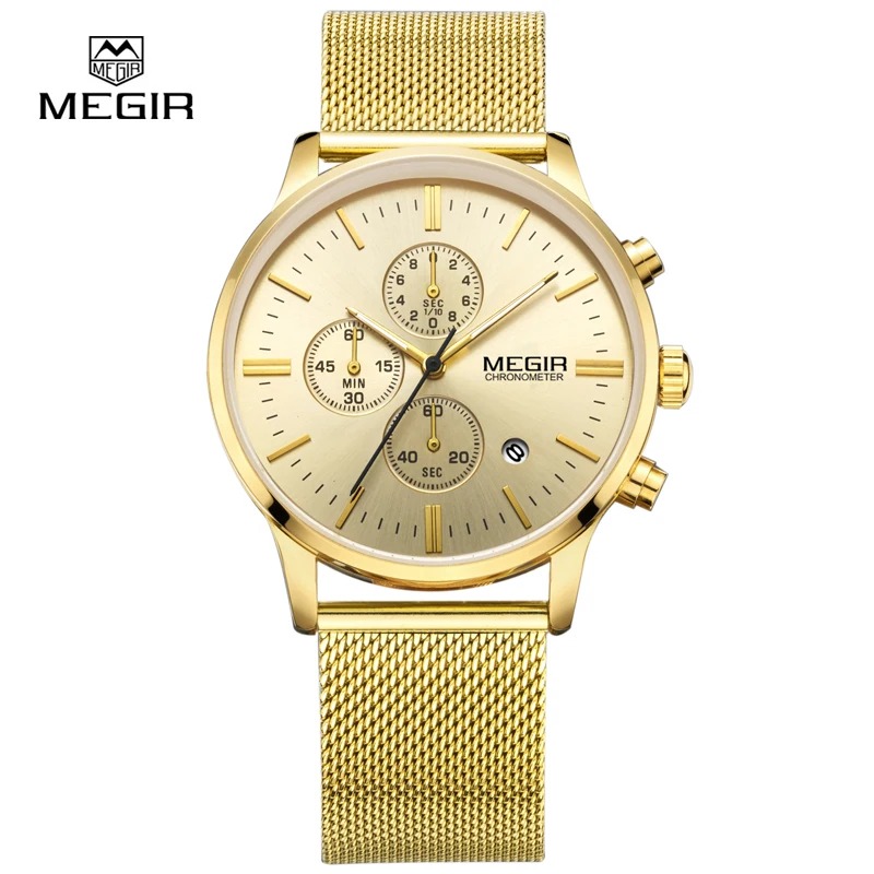 Prix pour MEGIR relogio masculino hommes de quartz montres mode étanche maille bande montre pour homme lumineux heure pour mâle robe montre 2011 Prix pour MEGIR relogio masculino hommes de quartz montres mode étanche maille bande montre pour homme lumineux heure pour mâle robe montre 2011