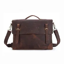 YISHEN Vintage Men Briefcase Top Handle Male Messenger Bags Business Fashion Men Handbags Genuine Leather Laptop Bags MS3902