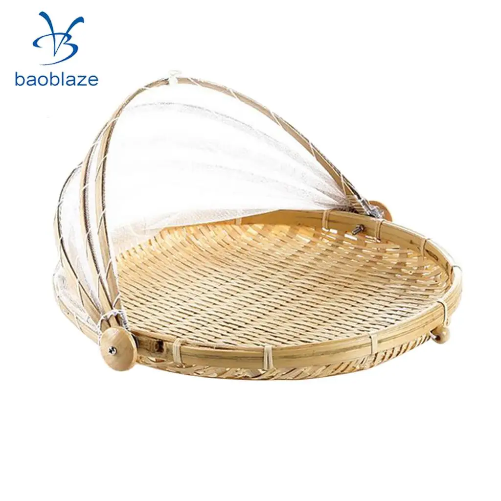 Bamboo Serving Food Tent Basket Hand Woven Fruit Baskets Storage 6 Designs