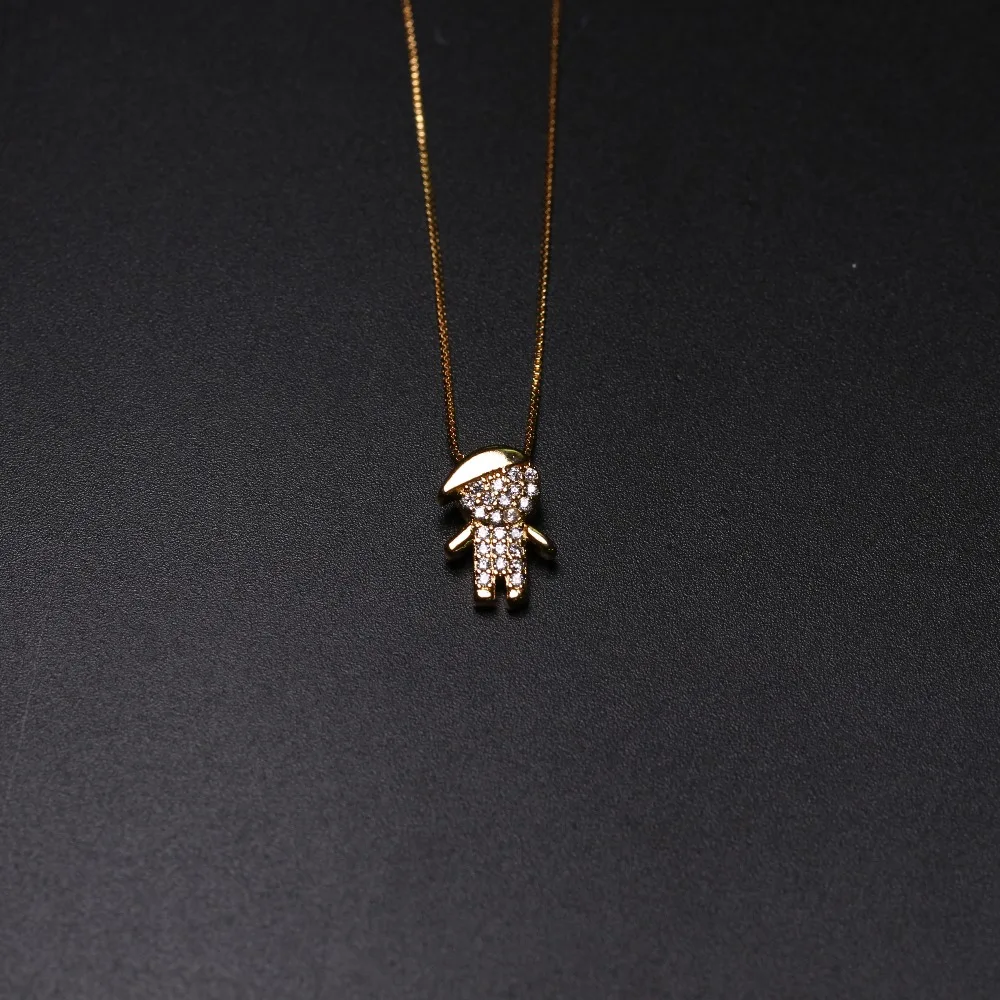

KINFORSE DM Shiny Boy Pendant Necklace For Women Gift PGY046