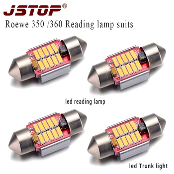 

JSTOP 4piece/set Roewe 350 360 high quality auto reading light 12-24V car Interior bulbs canbus 31mm festoon C5W led Trunk light