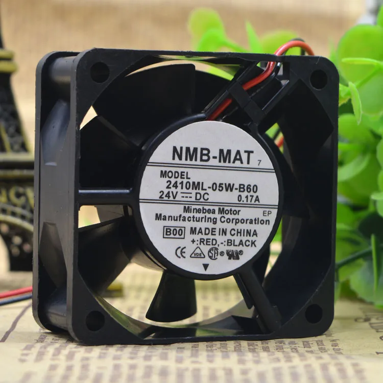 NMB 2410ML-05W-B60 DC 24V 0.17A 6 см 6025 осевой вентилятор охлаждения