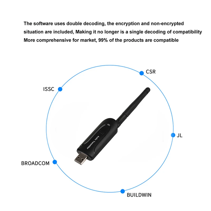 DOITOP USB беспроводной B5 Bluetooth передатчик двойной декодирование аудио передатчик 3,5 мм A2DP стерео адаптер для ТВ ПК Поддержка Aptx