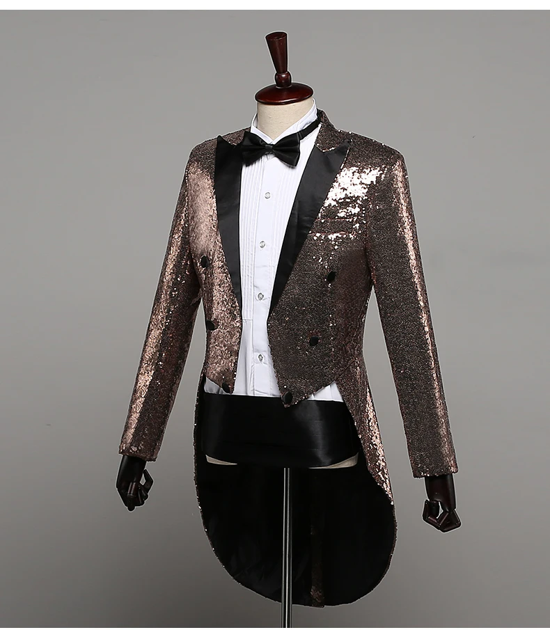 PYJTRL, мужская мода, цвет Шампань, золотой, серебряный, красный, синий, черный, блестки, смокинг, ласточкин хвост, пальто, певцы, блестки, куртка, костюм, наряд