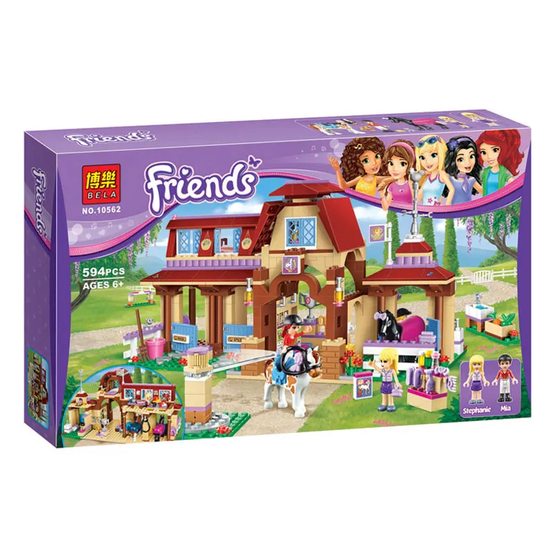 

Super heros Friends For Girl Heartlake Riding Club Horse Stables Block Set Mia Stephanie Building Toy Compatible with 41126