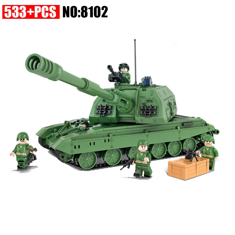 

Winner 8102 Tank Battle 2S19 Self Propelled Howitzer Team Military series Set Building Brick Block Educational Toy Kids Toys