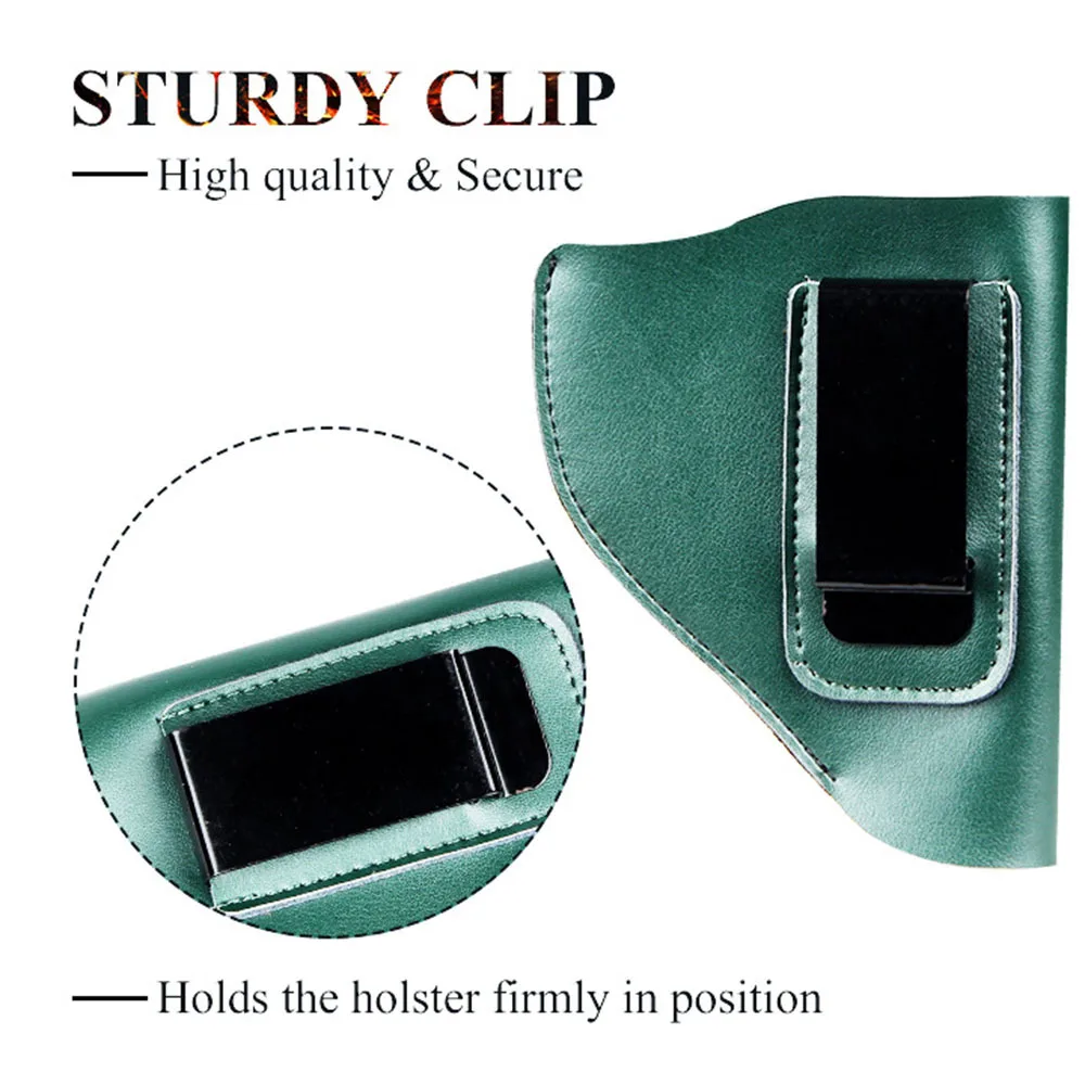 New Style PU Leather Carry Holster gun Clip Case for Glock 17 19 22 23 43 Carry Clip-On Holster Gun Holster Pouch for Hunting