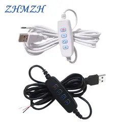5 в постоянного тока светодиодный диммер USB порт источник питания Затемнение цвет-соответствующие Удлинительный кабель с включенным